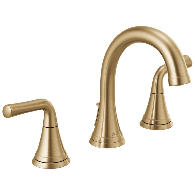 Lavatory Faucet Kayra Widespread 6 to 16 Inch Spread 2 Lever ADA WaterSense Brilliance Champagne Bronze 1.2 Gallons per Minute Metal Pop-Up 3 Hole - Frankwebs