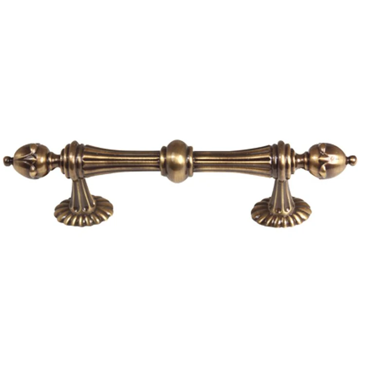 Pull Ornate Antique English Matte Brass 4 Inch 7 Inch 1-1/2 Inch - Frankwebs