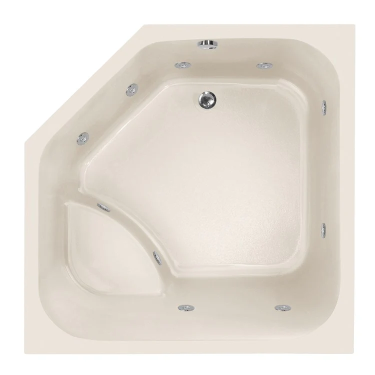 Combination Tub Designer Collection Katarina 69 x 69 x 26 Inch Bone - Frankwebs