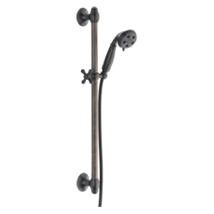 Traditional H2Okinetic Three-Function Handshower with Slide Bar - Frankwebs