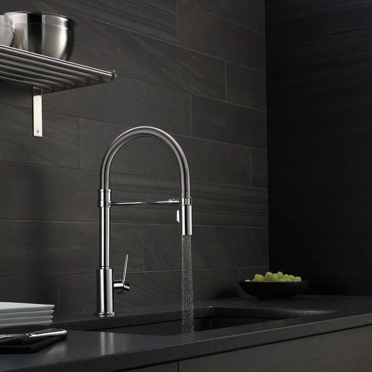 Trinsic Pro Single Handle Pull-Down Spring Spout Kitchen Faucet - Frankwebs