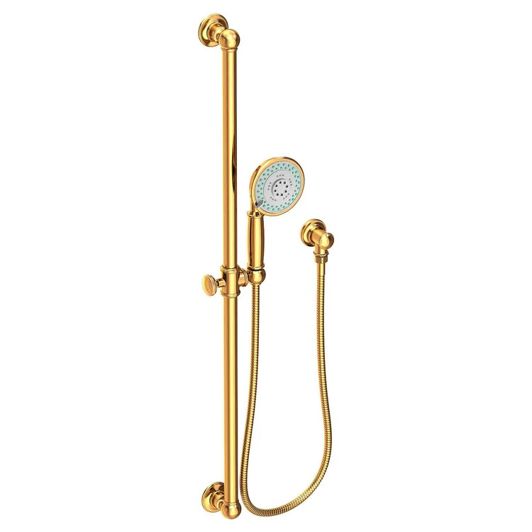Handshower Set Tub and Shower Slidebar with Wheel Handle Polished Brass Uncoated Living 3 Function 1.8 Gallons per Minute - Frankwebs