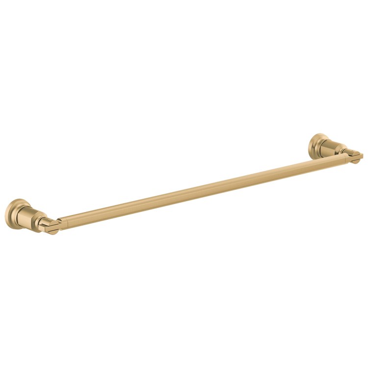 Towel Bar Invari 24 Inch Single Brilliance Luxe Gold Zinc 3-9/16 Inch Wall Mount - Frankwebs