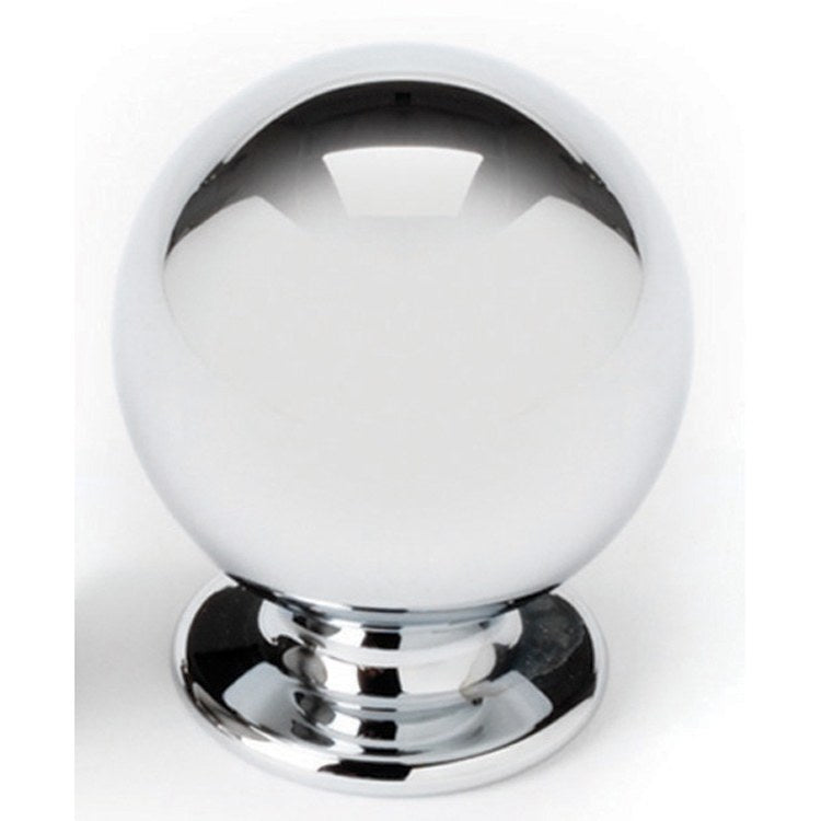 Knob IV Collection Round Polished Nickel Brass 1-1/8 Inch 1-3/8 Inch 7/8 Inch - Frankwebs