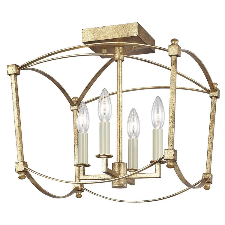 Thayer Four-Light Semi-Flush Mount Ceiling Fixture - Frankwebs