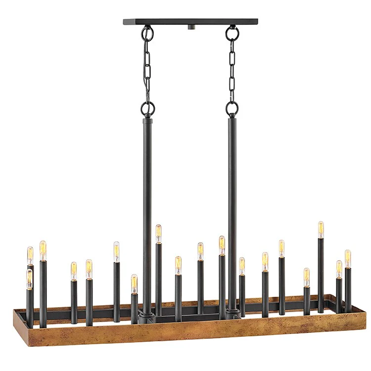 Wells Eighteen-Light Linear Chandelier - Frankwebs