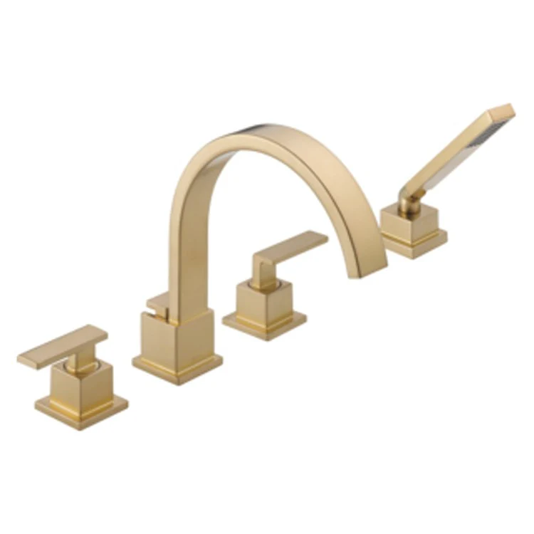 Vero Two Handle 4-Hole Roman Tub Faucet with Handshower - Frankwebs
