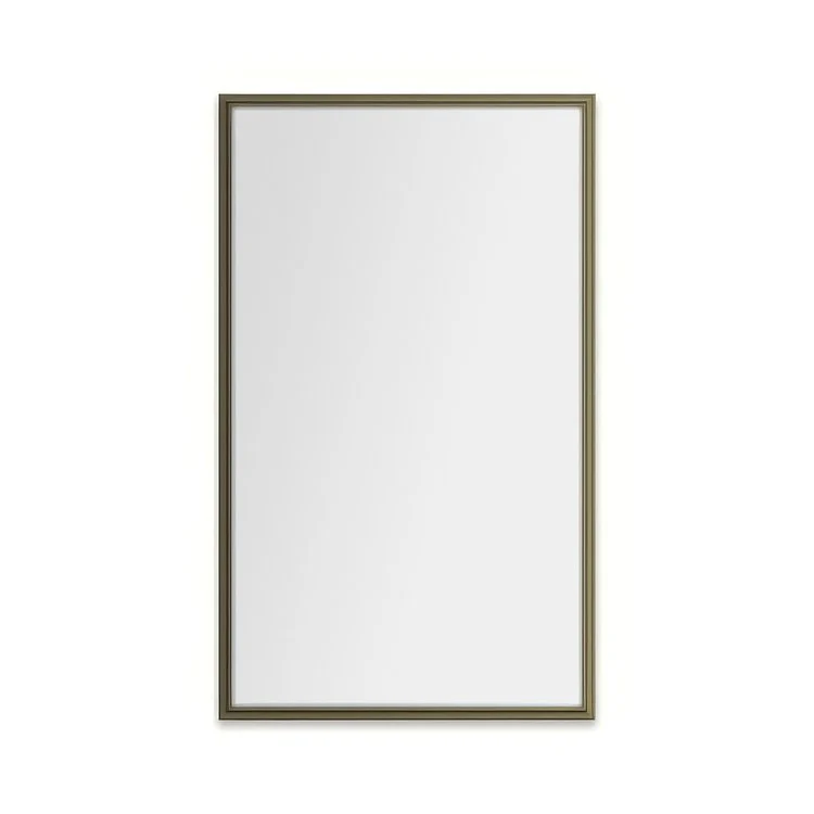 Medicine Cabinet Main Line 24 x 40 Inch 1 Doors Framed Mirror Nickel Flat Top Rosemont Frame Slow Close Hinges 4 Inch - Frankwebs