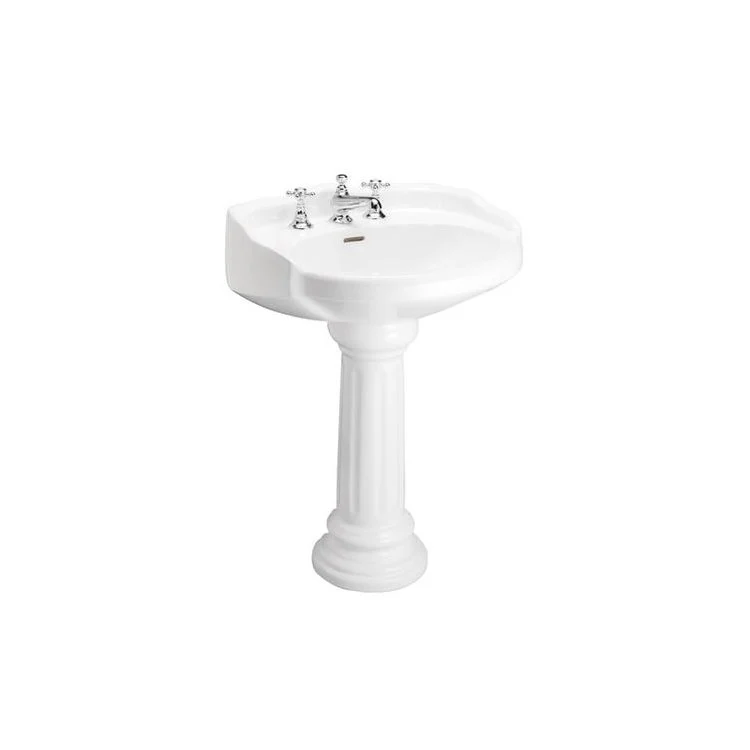 Pedestal White Victoria Vitreous China - Frankwebs