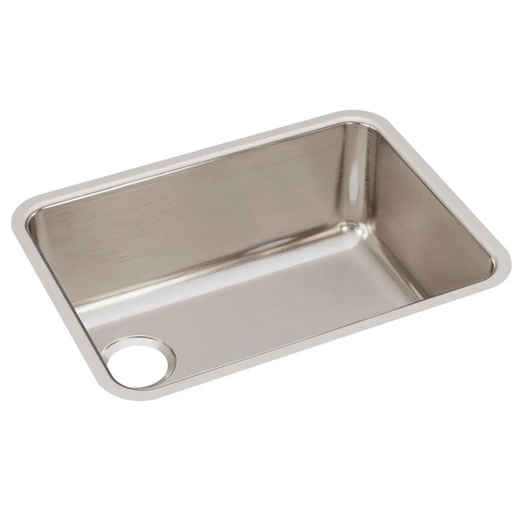Kitchen Sink Lustertone Classic 25.5 x 19.25 Inch Depth 10 Inch Single Bowl Lustrous Satin Undermount Drain Location Rear Left - Frankwebs