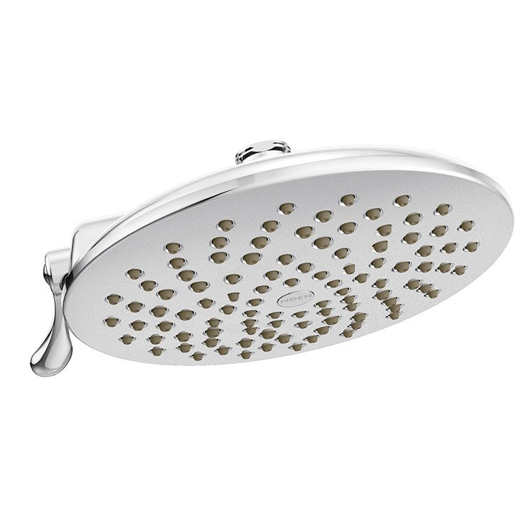 Showerhead Velocity 2 Function Brushed Gold 8 Inch 2 Gallons per Minute Rain & Rinse Metal/Brass WaterSense - Frankwebs