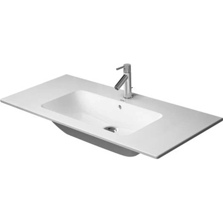 Lavatory Sink ME by Starck Wall Mount with Overflow 40-1/2 x 19-1/4 Inch Rectangle White 1 Hole - Frankwebs