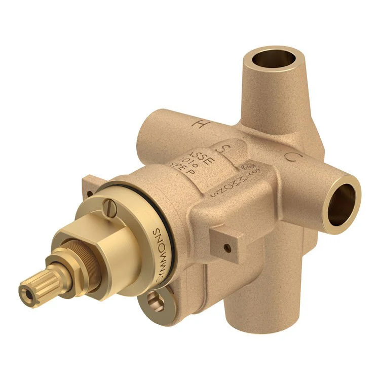 Temptrol Four Port Shower Mixing Valve with Volume Control, Diverter and 1/2