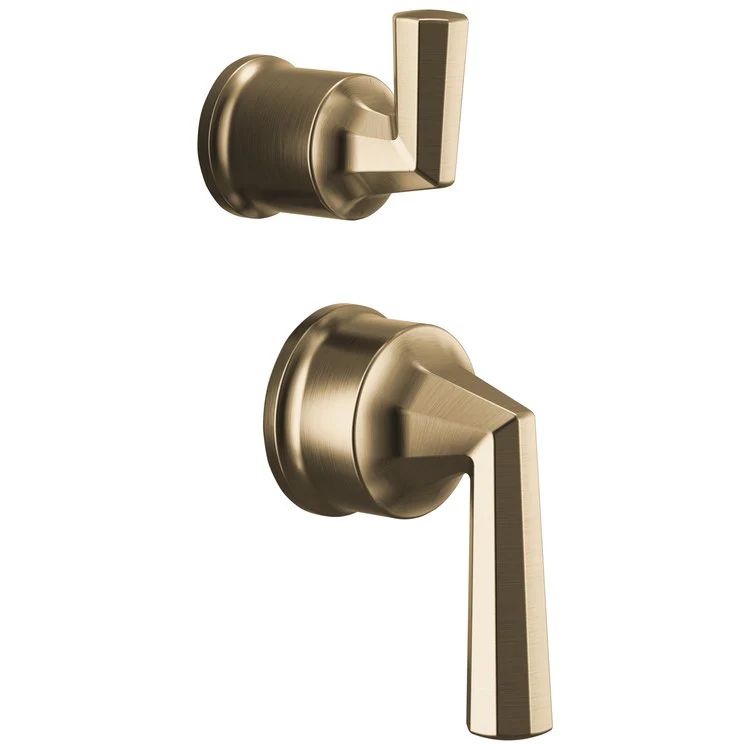 Handle Kit Beauclere 2 Lever Brilliance Luxe Gold ADA for Pressure Balance Valve with Integrated Diverter Trim - Frankwebs