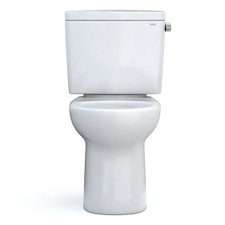 Toilet Drake 2 Pieces Universal Height Cotton Round Front ADA 30-1/8 Inch 1.28 Gallons per Flush Right Hand Chrome Less Seat - Frankwebs