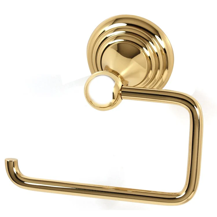 Toilet Paper Holder Embassy Bath Single Post Unlacquered Brass 5-1/2 Inch 3-1/4 Inch Wall Mount - Frankwebs