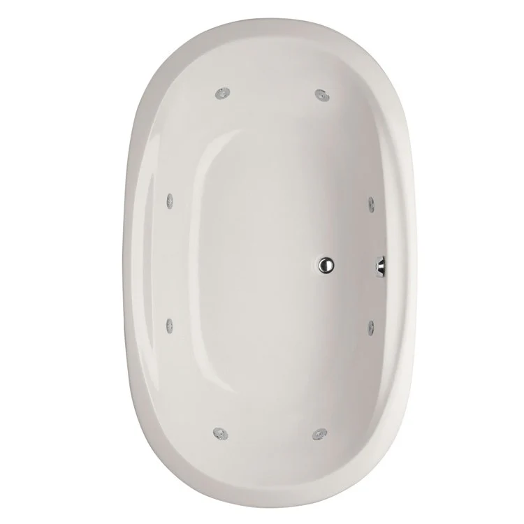 Combination Tub Designer Collection Galaxie 66 x 44 x 19 Inch Drop-In Center Drain White Oval - Frankwebs