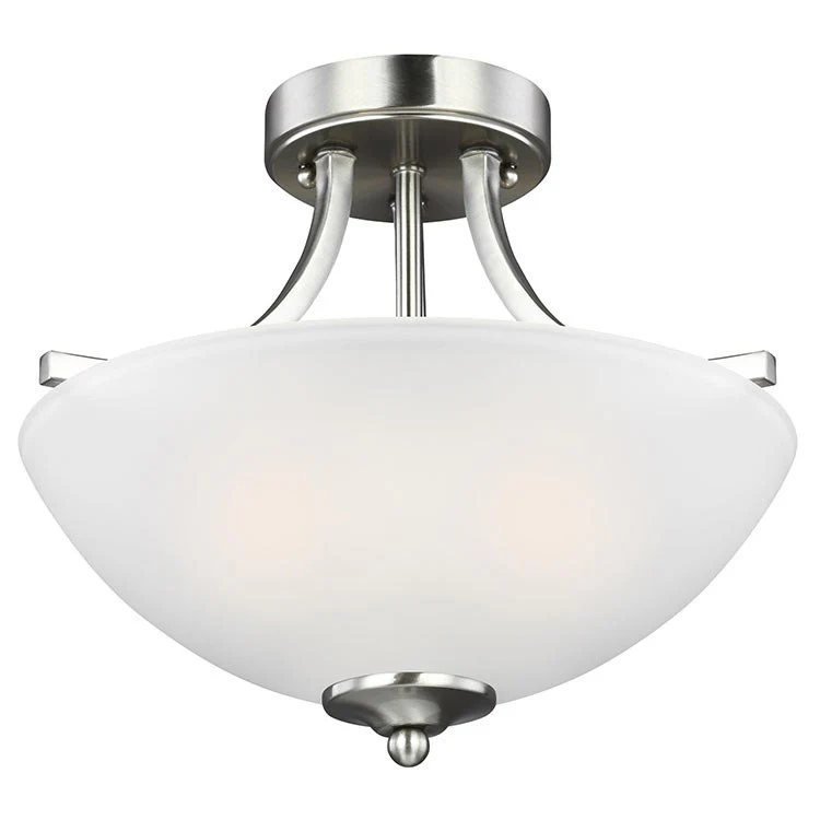 Geary Two-Light LED Small Convertible Semi-Flush Mount Ceiling Fixture/Pendant - Frankwebs