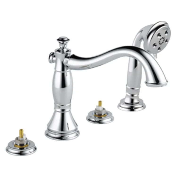 Cassidy Two Handle Roman Tub Filler with Handshower without Handles - Frankwebs