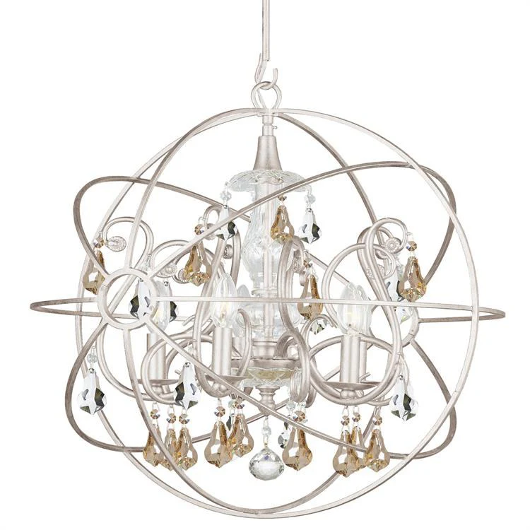 Solaris Five-Light Silver Sphere Chandelier - Frankwebs