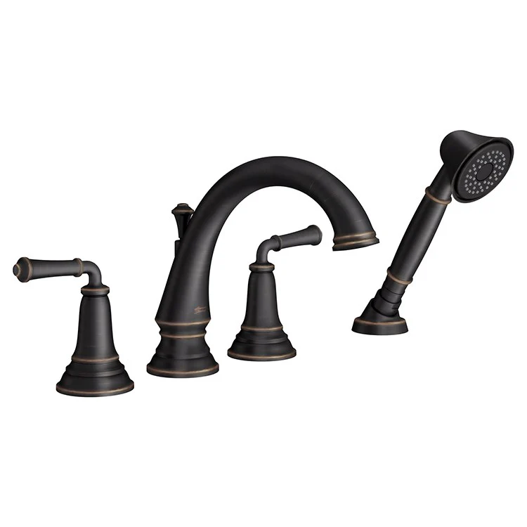 Delancey Two Handle Roman Tub Faucet with Handshower for Flash Valve - Frankwebs