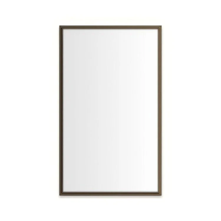 Medicine Cabinet Main Line 24 x 40 Inch 1 Doors Framed Mirror Nickel Flat Top Rosemont Frame Slow Close Hinges 4 Inch - Frankwebs