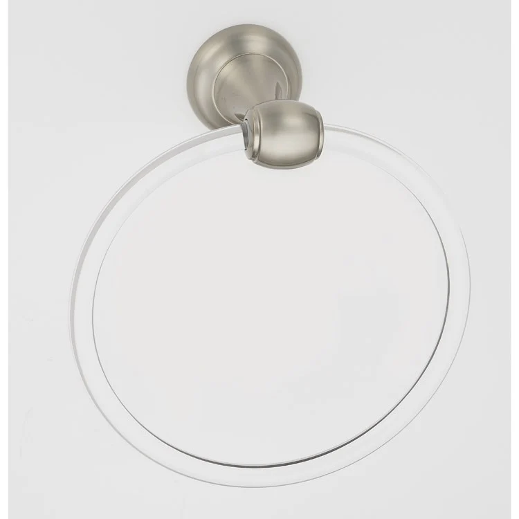 Towel Ring Royale Acrylic Bath 6 Inch Unlacquered Brass 3-1/8 Inch - Frankwebs