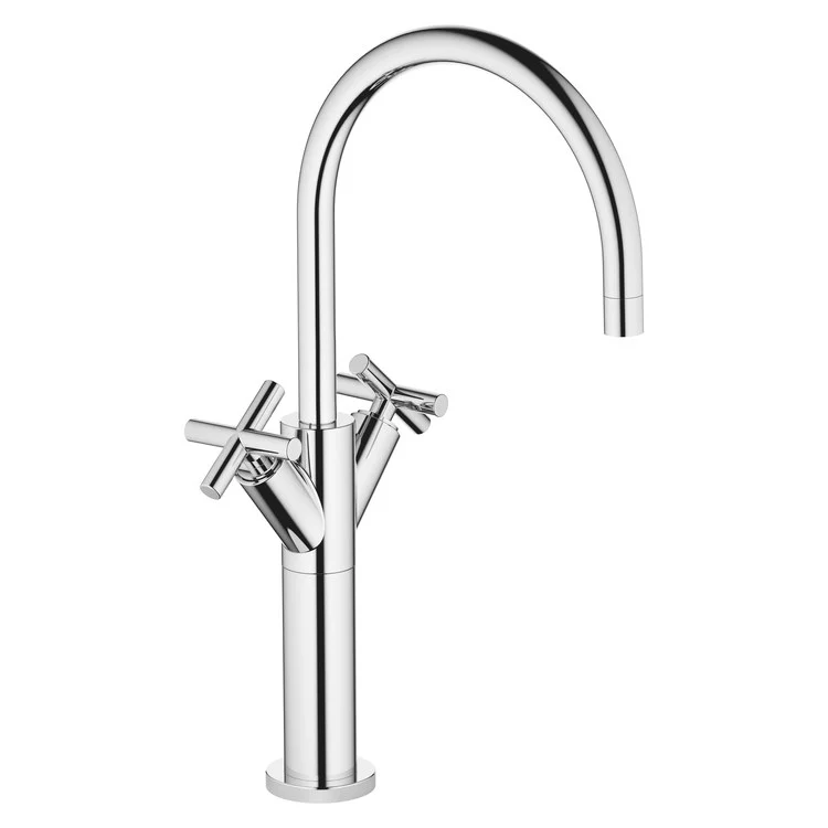 Lavatory Faucet TARA Mixer with Extended Shank 2 Cross ADA WaterSense Chrome 1.2 Gallons per Minute Less Drain 1 Hole - Frankwebs