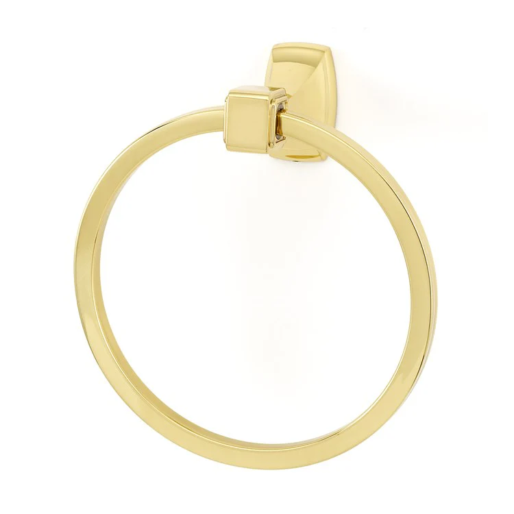 Towel Ring Cube Bath 6 Inch Polished Brass 3-1/16 Inch - Frankwebs
