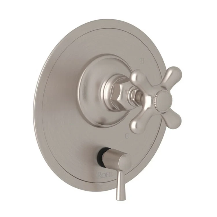 Pressure Balance Valve Trim Verona with Diverter 1 Cross Handle Polished Nickel 5.5 Gallons per Minute - Frankwebs