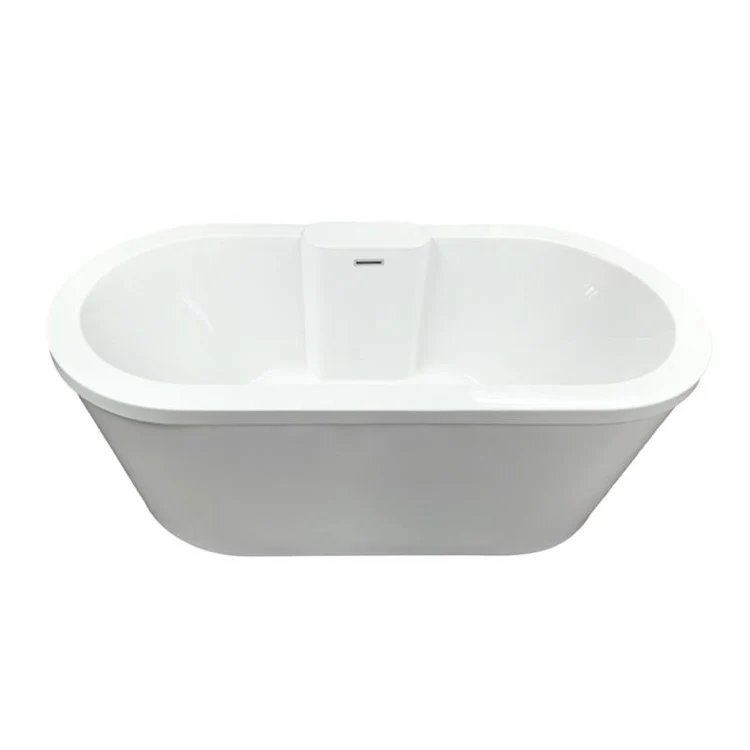 Soaking Tub Studio Collection Eveline 72 x 36 Inch Freestanding Tub Only Center Bone Acrylic - Frankwebs