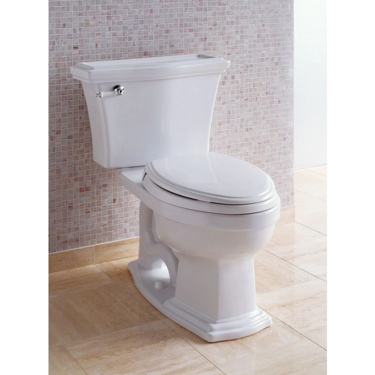 Toilet Eco Clayton 2 Pieces Close Coupled Universal Height Cotton Elongated ADA 31-5/8 Inch 1.28 Gallons per Flush Left Hand Chrome Less Seat - Frankwebs