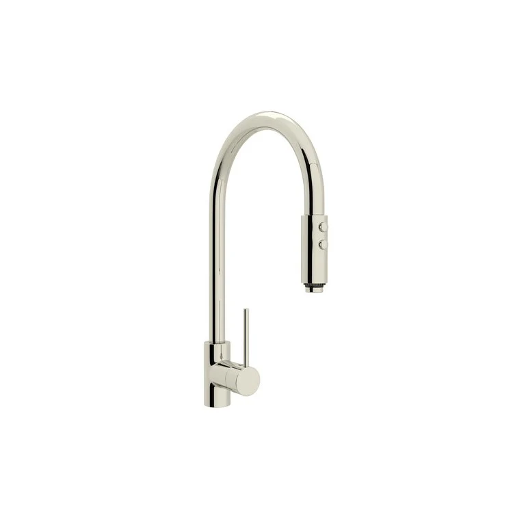 Kitchen Faucet Pirellone Pull Down 1 Metal Lever Satin Nickel 1.8 Gallons per Minute - Frankwebs