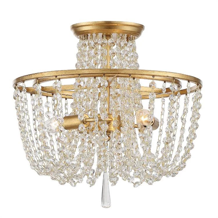 Arcadia Three-Light Flush Mount Ceiling Fixture - Frankwebs