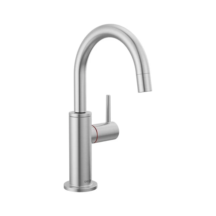 Kitchen Faucet Round Instant Hot Water Spring-Loaded Self-Closing Arctic Stainless 9-4/9 Inch - Frankwebs