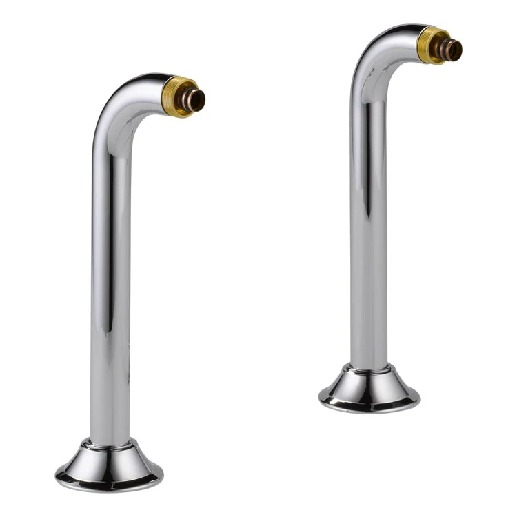 Riser Traditional Deck Mount Tub Filler 8-3/4 Inch 3-1/2 Inch Brilliance Luxe Gold Brass - Frankwebs