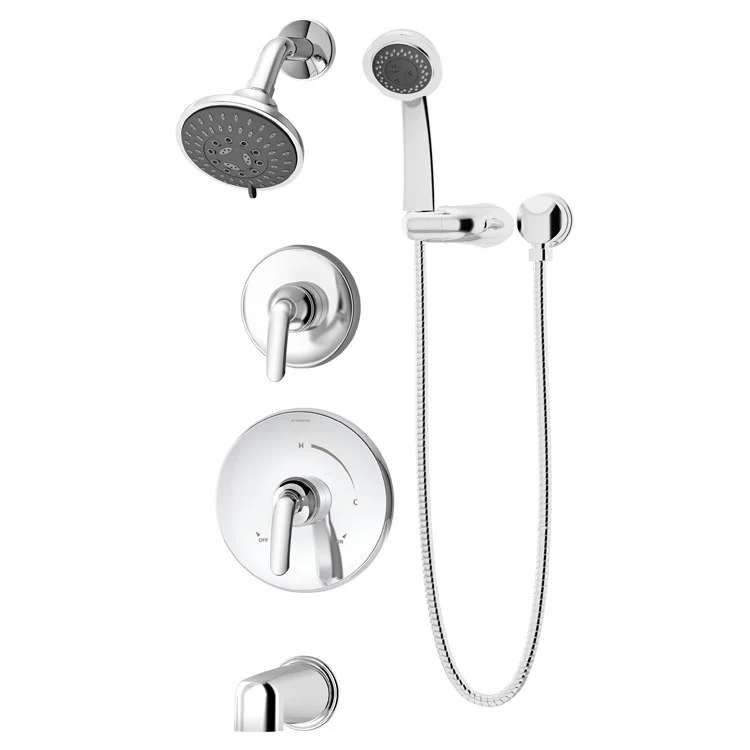 Elm Two Handle Wall-Mount Tub and Shower Trim Kit with Handshower without Valves - Frankwebs