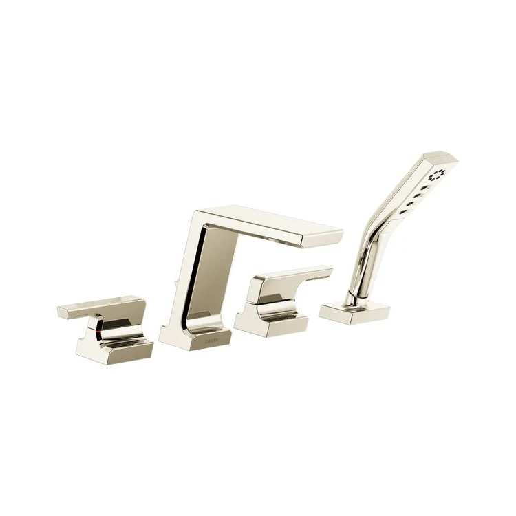 Roman Tub Trim Pivotal with Handshower Matte Black ADA 8-16 Inch Spread - Frankwebs