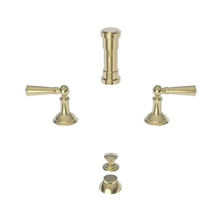 Bidet Faucet Aylesbury 8 to 16 Inch Spread 2 Lever ADA Satin Brass PVD - Frankwebs