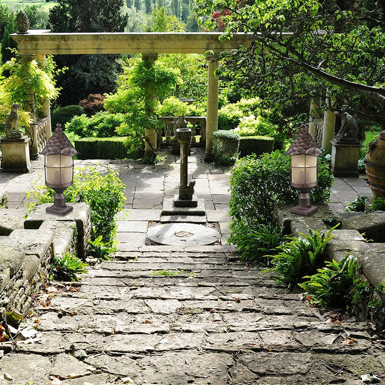 Rustica Three-Light Outdoor Post Lantern - Frankwebs