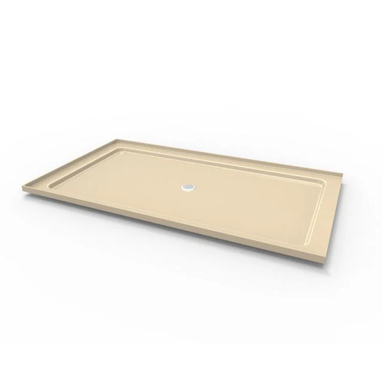 Shower Base Rectangular Bone 36 x 42 Inch Acrylic Standard Polished Chrome Drain Included - Frankwebs