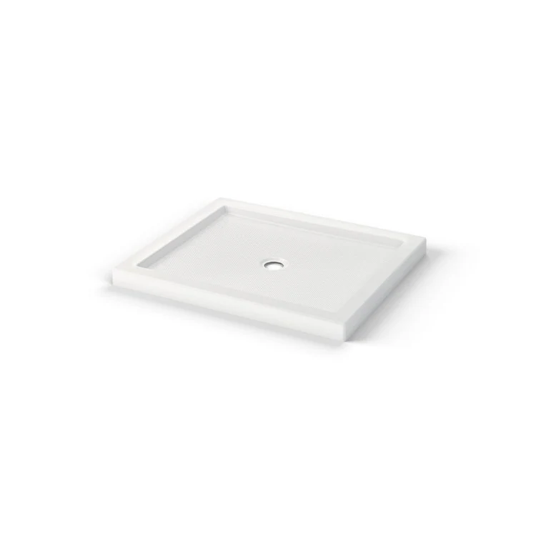 Shower Base B3 Corner Right Stabili-T Round Drain White 48 x 34 Inch Acrylic - Frankwebs