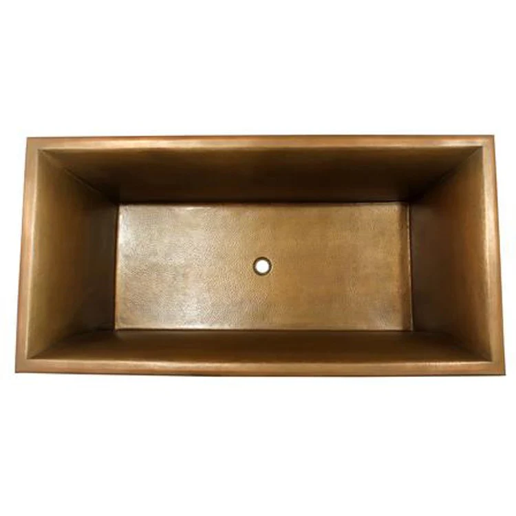 Freestanding Tub Wilmott 65 Inch Rectangle Antique Copper No Faucet Holes - Frankwebs