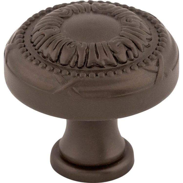 Knob Edwardian Ribbon Round Brushed Satin Nickel Zinc Alloy 1-1/4 x 1-1/4 x 1-1/8 Inch 1-1/8 Inch - Frankwebs