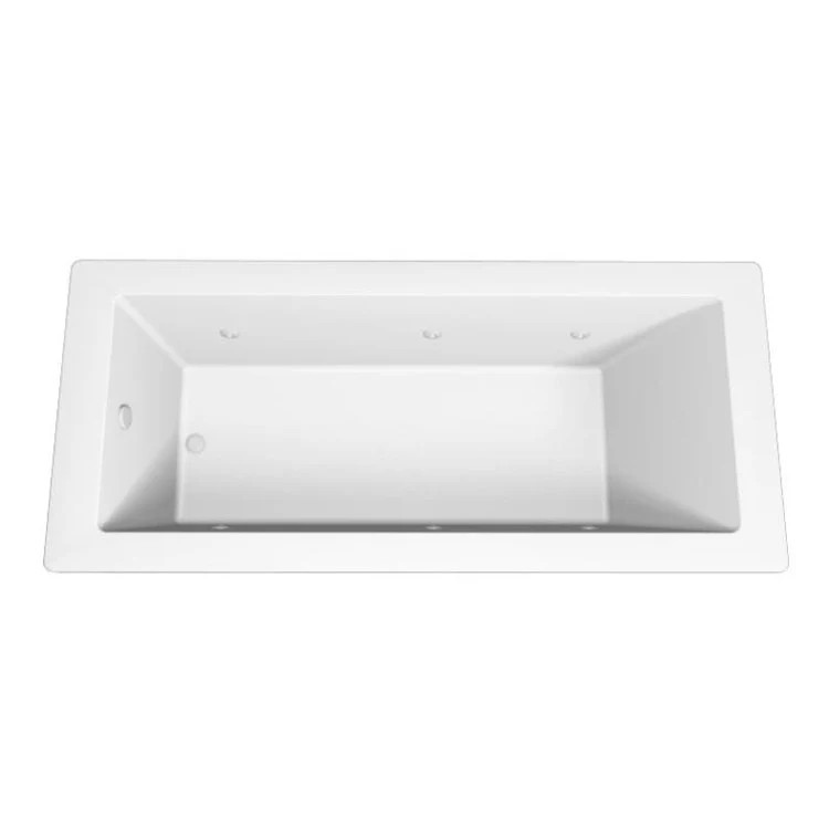 Combination Tub Designer Collection Lacey 72 x 40 x 20 Inch Drop-In End Drain White Rectangle - Frankwebs