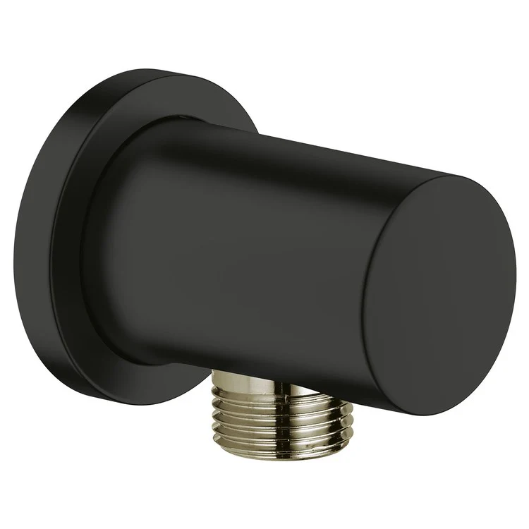 Wall Union Rainshower Female Threads with Check Valve Matte Black 1/2 IN FNPT Metal - Frankwebs