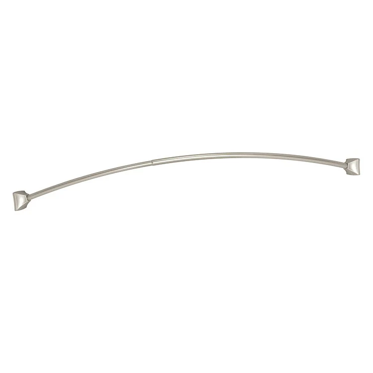 Adjustable-Length Curved Stainless Steel Shower Rod with Concealed Mount Flanges - Frankwebs