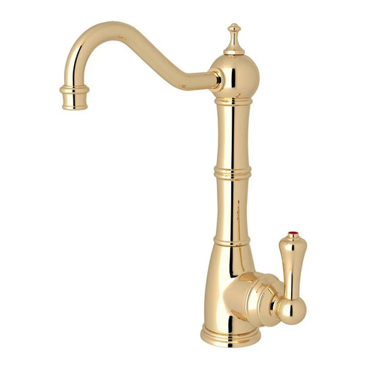 Hot Water Dispenser Edwardian 1 Lever Column Spout English Gold 7-1/4 Inch 0.5 Gallon per Minute - Frankwebs