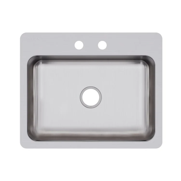 Kitchen Sink Dayton 27 x 22 Inch Single Bowl 2 Hole Elite Satin Top Mount Undermount - Frankwebs