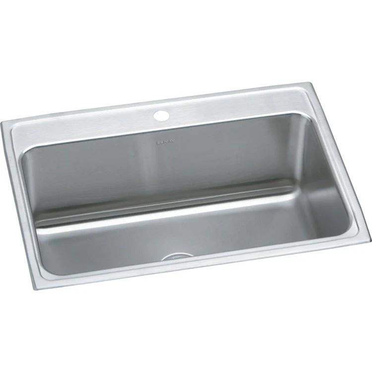 Kitchen Sink Lustertone Classic 31 x 22 Inch Single Bowl 1 Hole Lustrous Satin Drop-In 11-5/8 Inch - Frankwebs